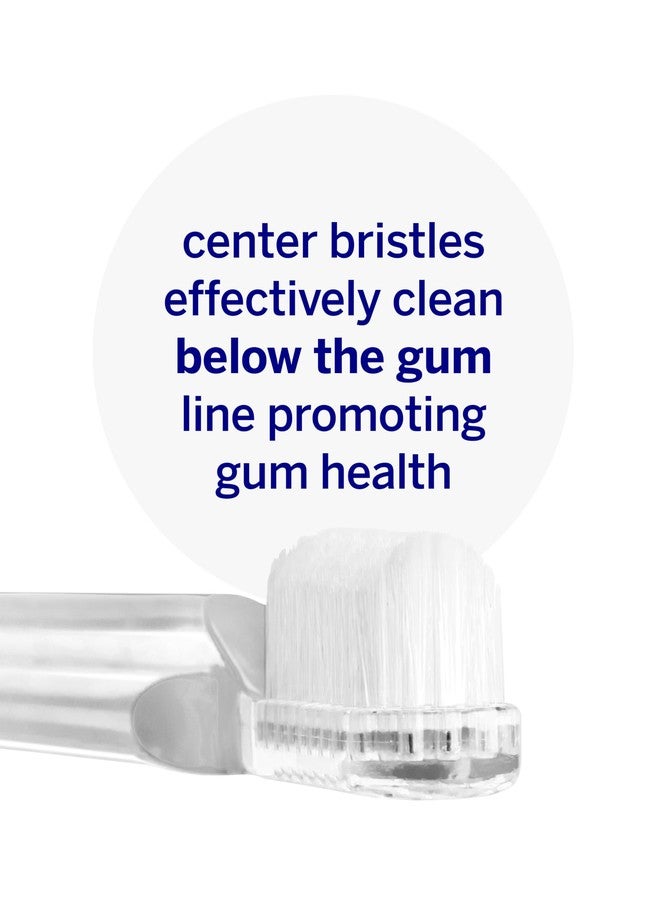 سوبر سمايل فرشاة أسنان سوبر سمايل من الجيل الجديد بشعيرات نايلون ناعمة بزاوية 45 درجة حاصلة على براءة اختراع - فرشاة أسنان لتبييض الأسنان بمقبض مريح تضمن زاوية التنظيف الموصى بها من قبل جمعية طب الأسنان الأمريكية للبالغين والأطفال (شفافة)، عبوة من قطعتين - Image 4